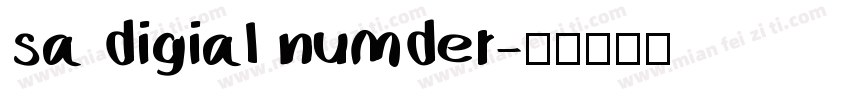 sa digial numder字体转换